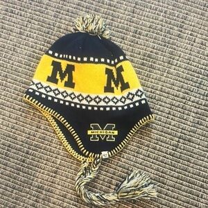 Michigan Knit Hat - Black and Yellow
